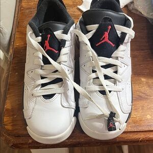 Kids White and Black Athletic Shoes